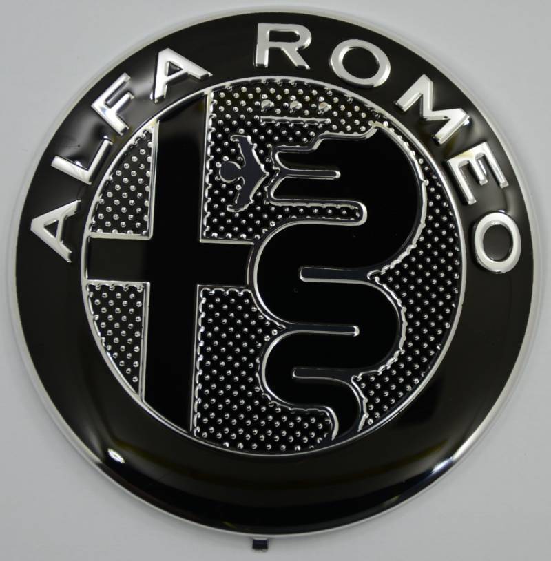 Auto Logo Emblem Badge für Alfa Romeo 147 156 159 Brera Mito Metallo,74mm,Frontklappe Kofferraum Heckklappen Logo Aufkleber Selbstklebend Karosserie Styling Anbauteile Zubehör von LLTSNT