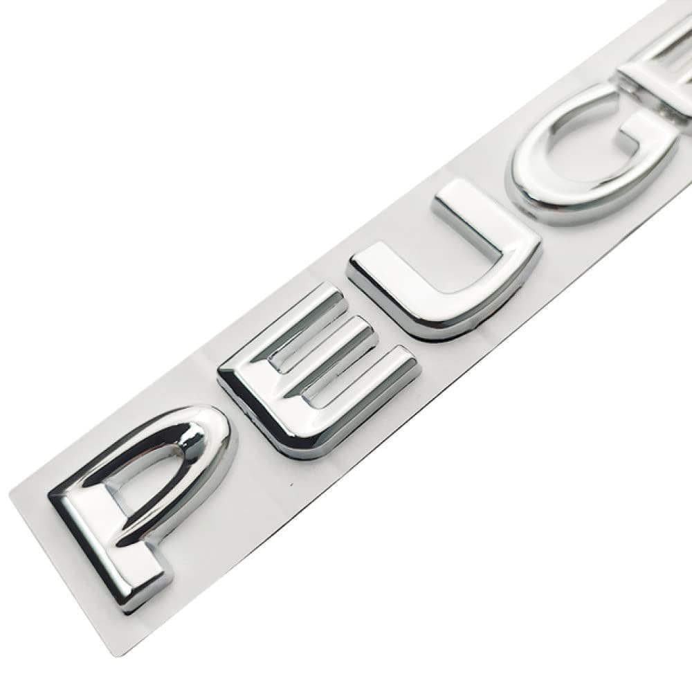 Auto Logo Emblem Badge für Peugeot 107 206 207 208 308 307 407 508 2008 3008,Frontklappe Kofferraum Heckklappen Logo Aufkleber Selbstklebend Karosserie Styling Anbauteile Zubehör,A von LLTSNT