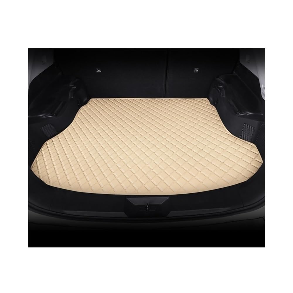 Für Auris 2013 2014 2015 2016 2017 2018 2019 PU-Kofferraummatten Kofferraummatten Cargo Liner Autozubehör Teppich Kofferraumwanne Kofferraummatte(Beige) von LLYIXUAI