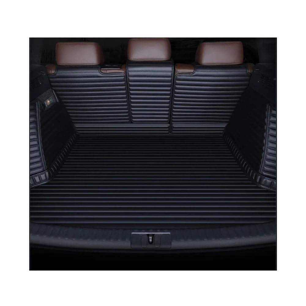 Für Avalon 2019 2020 2021 2022 Gestreiften Pu Vollständige Abdeckung Auto Kofferraum Matte Boot Liner Matten Zubehör Innen Kofferraumwanne Kofferraummatte(Black Color) von LLYIXUAI