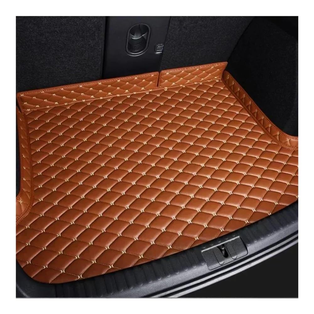 Für Benz Für C-Klasse W206 2021 2022 2023 PU-Kofferraummatten Innenschutzpolster Autozubehör Kofferraumwanne Kofferraummatte(Brown) von LLYIXUAI