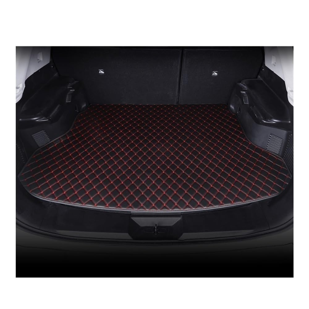 Für Benz Für GL 2013-2014 PU Kofferraum Fracht Lagerung Teppich Liner Matte Innen Auto Zubehör Teppich Kofferraumwanne Kofferraummatte(Black red) von LLYIXUAI