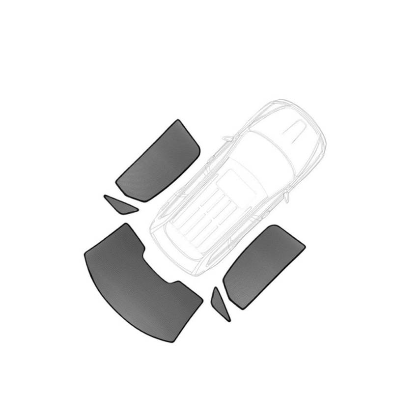 LLYIXUAI Für 5 CR 2004-2010 Auto Sonnenschutz Frontscheibe Rahmen Vorhang Hinten Seite Fenster Schatten Schiebedach Sonnenblende(Rear 5pcs) von LLYIXUAI