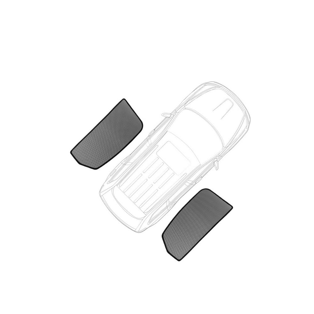 LLYIXUAI Für 5 Series E60 2003–2010, Auto-Sonnenschutz Für Die Windschutzscheibe, Vorhang Für Hintere Seitenfenster, Auto-Verdunkelungsfensterabdeckungen Schiebedach Sonnenblende(2PCS Rear Windows) von LLYIXUAI