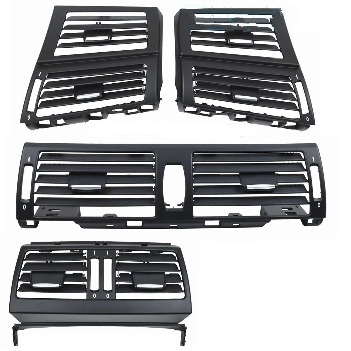 LLYIXUAI Für E70 E71 E72 2007-2013 LHD Auto AC Vorne Links/Rechts Konsole Mitte Zentral Hinten Klimaanlage Vent Grille Panel Abdeckung hinteres Lüftungsgitter hintere Konsole(4PCS Rear Standard) von LLYIXUAI