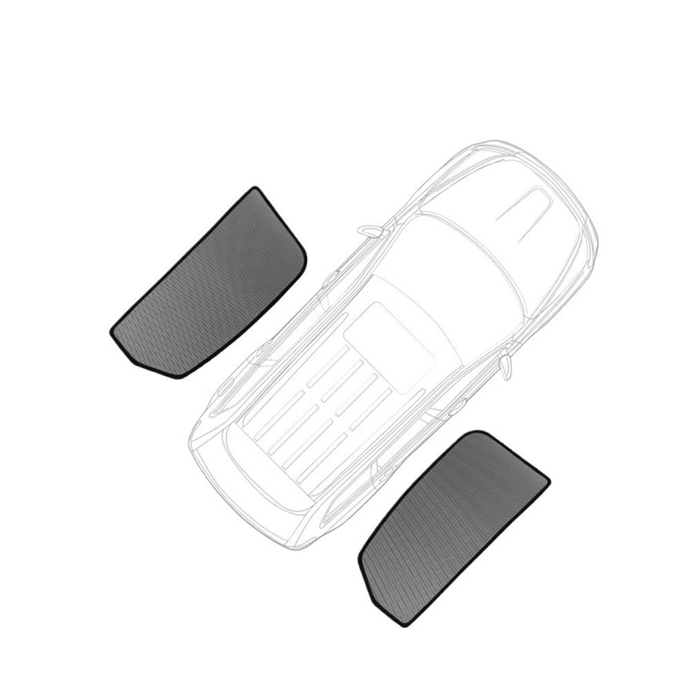 LLYIXUAI Für Für Terra Für X-Terra D23 2018-2024 Auto Sonnenschutz Frontscheibe Vorhang Hinten Seite Fenster Schiebedach Sonnenblende(2PCS Rear Windows) von LLYIXUAI