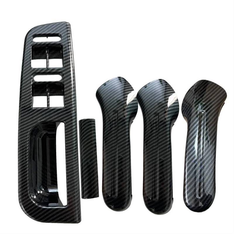 LLYIXUAI Für Golf 4 Für GTI R32 A4 Für MK4 1999-2004 3B1867171D 1set X5 Carbon Filber/Schwarz Innen Tür Griffe Schalter Panel Türgriff innen innen vorne hinten von LLYIXUAI