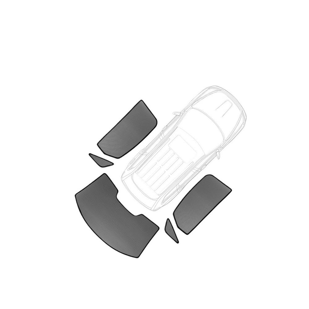 LLYIXUAI Für Kodiaq NS7 2017-2023 Auto Seitenfenster Sonnenschutz Windschutzscheibe Schatten Schutz Sonnenschirm Vorhänge Schiebedach Sonnenblende(Rear 5pcs) von LLYIXUAI