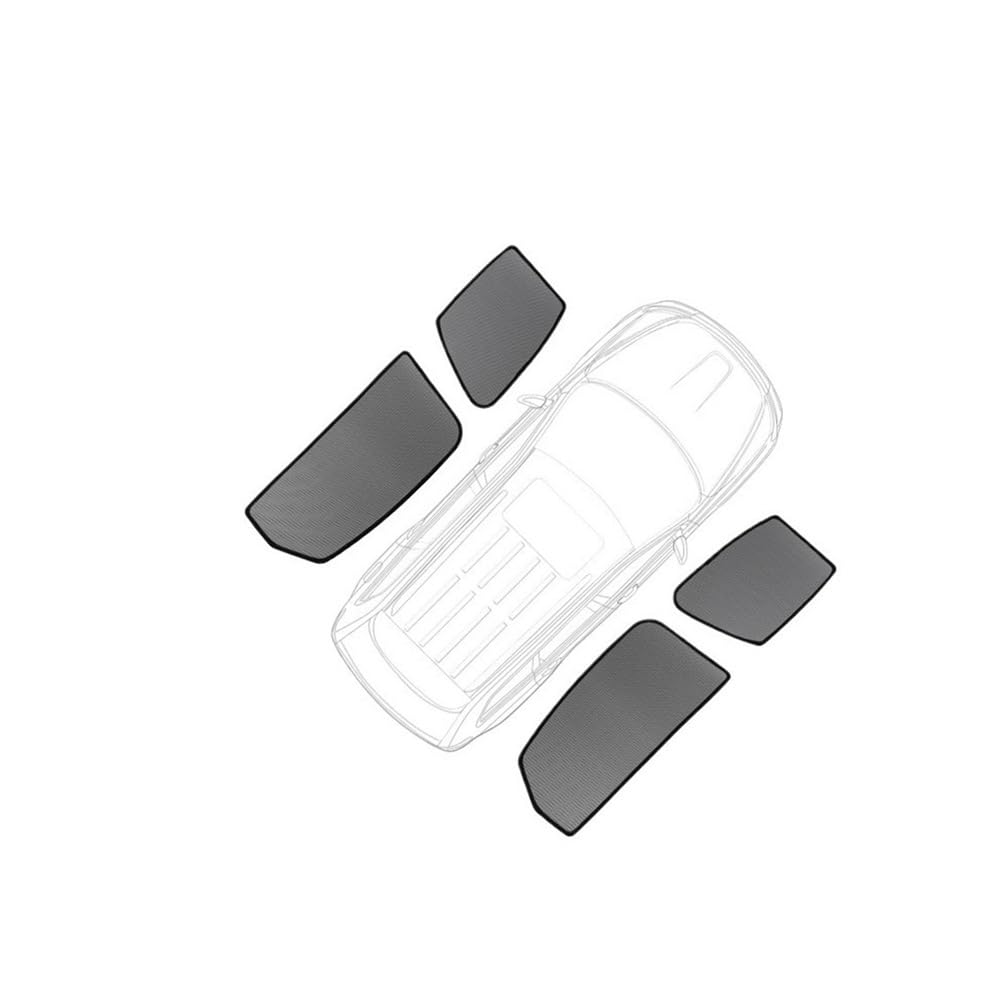 LLYIXUAI Für MG Für ZS EV SUV 2017-2023 2024 Frontscheibe Rahmen Vorhang Auto Sonnenschirm Hinten Seite Fenster Schatten Visier Schiebedach Sonnenblende(4PCS Side Windows) von LLYIXUAI