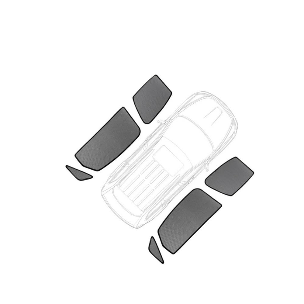 LLYIXUAI Für MG Für ZS EV SUV 2017-2023 2024 Frontscheibe Rahmen Vorhang Auto Sonnenschirm Hinten Seite Fenster Schatten Visier Schiebedach Sonnenblende(6PCS Side Windows) von LLYIXUAI