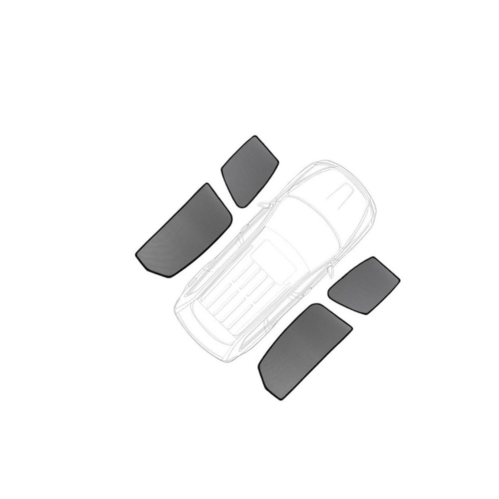 LLYIXUAI Für Passat B8 Sedan 2015–2023, Auto-Sonnenschutz Für Die Windschutzscheibe, Vorhang Für Hintere Seitenfenster Schiebedach Sonnenblende(4PCS Side Windows) von LLYIXUAI