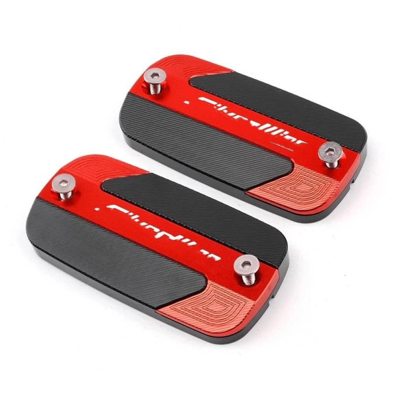 LLYIXUAI Für Silverwing Für FCS 600 400 2001-2014 Motorräder Vorderradbremsbehälter Flüssigkeitstankdeckel Ölbecherdeckel Vorne Hinten Brems Reservoir Abdeckung(Red) von LLYIXUAI