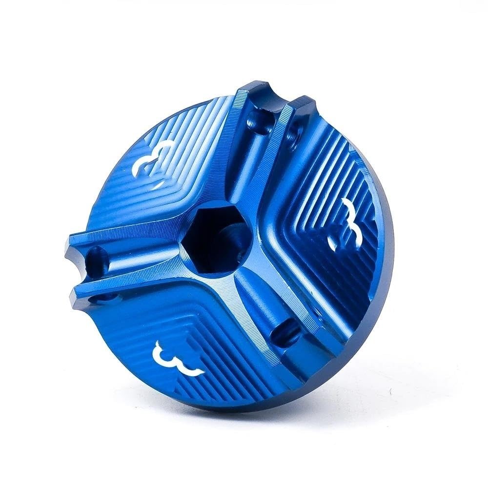 LLYIXUAI Für Suzuki Für GSX-8S 2023 2024 Motorrad Zubehör Vorderen Brems Öl Flüssigkeit Reservoir Abdeckung Füllstoff Kappe Vorne Hinten Brems Reservoir Abdeckung(Oil Filter Cap Blue) von LLYIXUAI