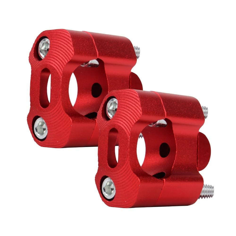 LLYIXUAI Motorrad Lenkererhöhung 1 Paar Lenker-Riser-Adapter Für 7/8 Zoll Motorrad 22 Mm 28 Mm Motorrad-Lenkerklemmen Motorrad-Lenkerklemme(Red) von LLYIXUAI