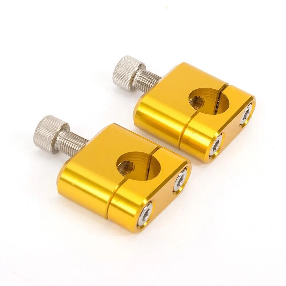 LLYIXUAI Motorrad Lenkererhöhung 7/8 Aluminium Motorrad Lenker Riser 22mm 28mm Griff Bar Klemmen Für Dirt Pit Motorrad Zubehör(22mm Yellow) von LLYIXUAI