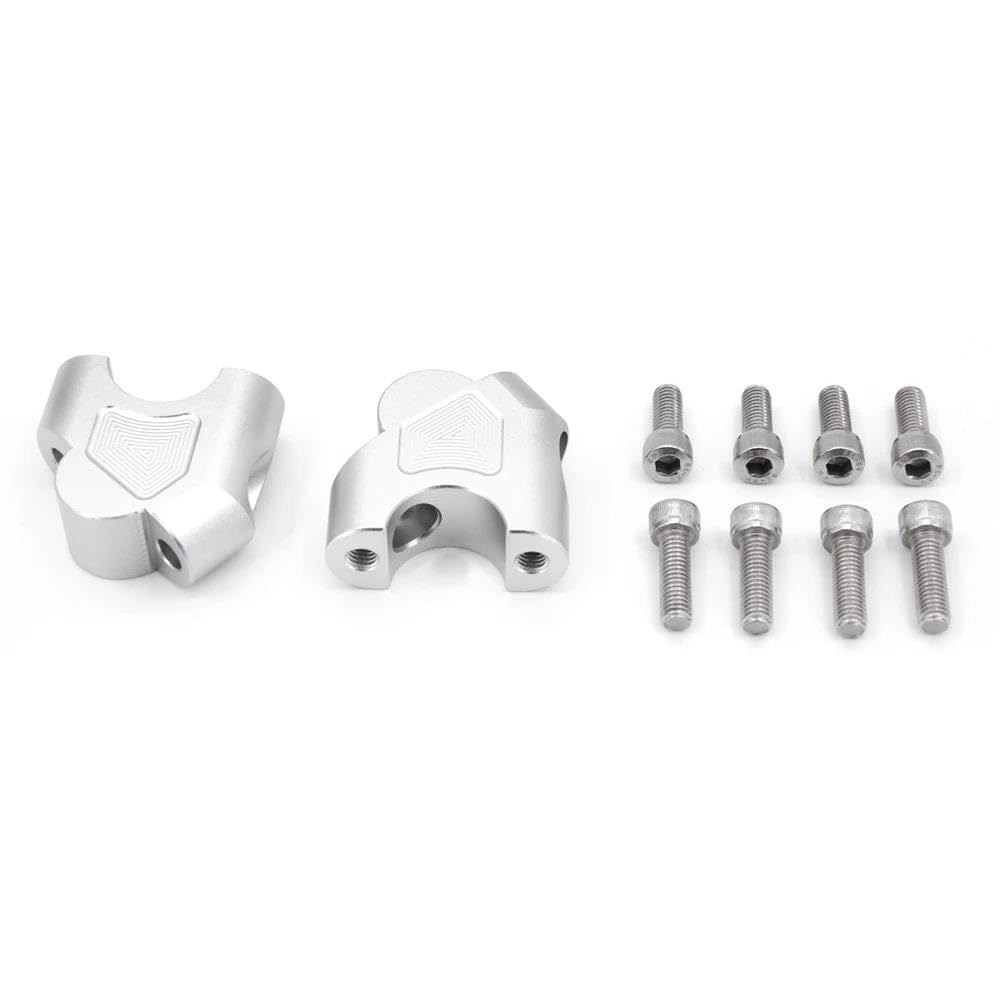 LLYIXUAI Motorrad Lenkererhöhung Für 450MT 800MT Motorrad Lenker Riser Clamp Verlängern Erhöhung Offset Riser Clamp Verlängerung Adapter(Silver) von LLYIXUAI