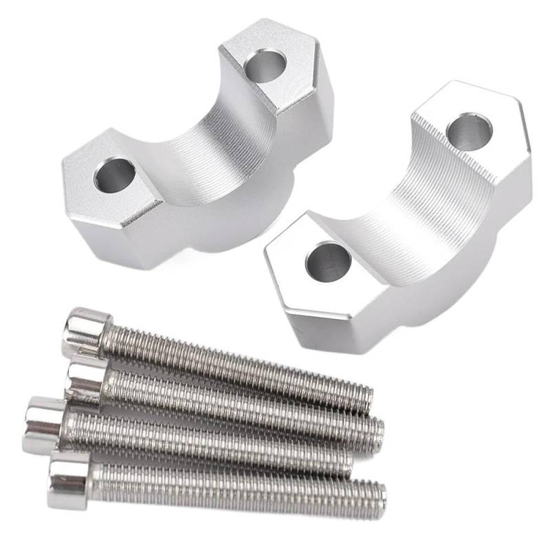 LLYIXUAI Motorrad Lenkererhöhung Für F850GS Für Abenteuer Für ADV 2018-2022 Für F900R Für F900XR 2020 Motorrad Lenker Riser Clamp Höhe Up Adapter(Silver) von LLYIXUAI