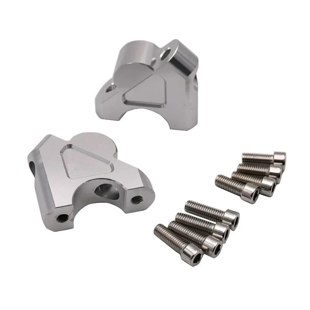 LLYIXUAI Motorrad Lenkererhöhung Für R 1200 GS LC Für R1200GS Für Abenteuer Für ADV Für R1250GS Motorrad Lenker Riser 32mm Riser Motorrad Erhöhung Adapter(Silver) von LLYIXUAI