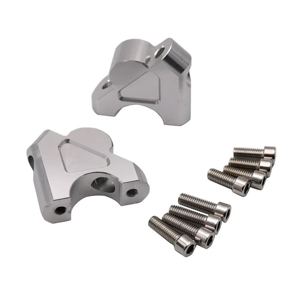 LLYIXUAI Motorrad Lenkererhöhung Für R 1200 GS LC Für R1200GS Für Abenteuer Für ADV Motorrad Lenker Riser 32mm Riser Motorrad Erhöhung Adapter(Silver) von LLYIXUAI