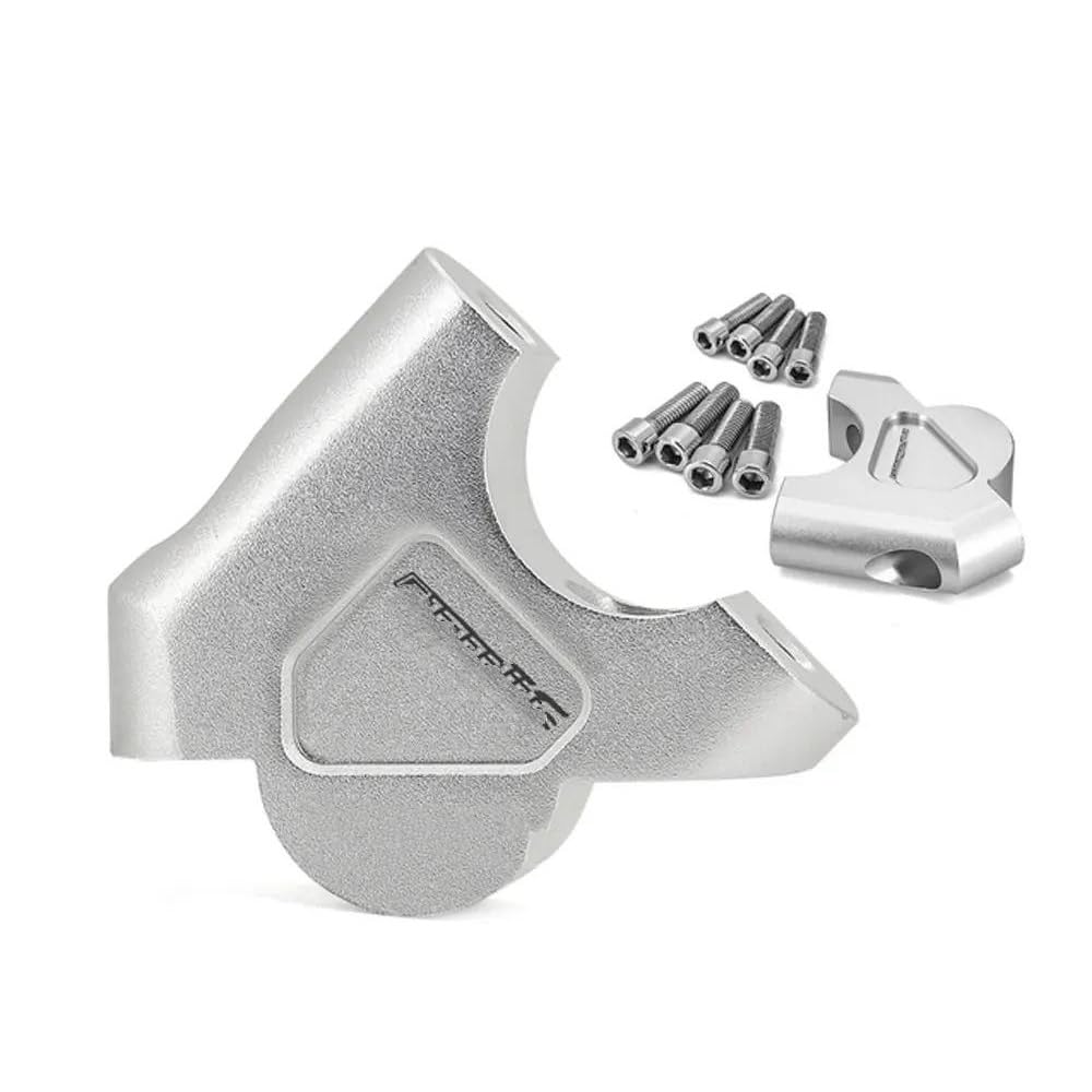 LLYIXUAI Motorrad Lenkererhöhung Für R 1250 GS Motorrad Lenker Riser 32 MM Griff Bar Clamp Verlängern Adapter Motorrad Lenker Riser(Silver) von LLYIXUAI