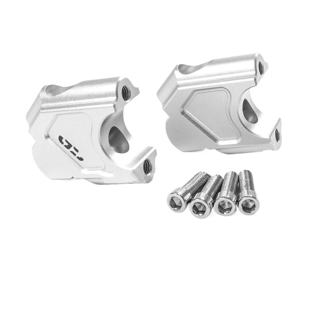 LLYIXUAI Motorrad Lenkererhöhung Für R1200GS 2004-2008 Für R 1200 GS Für Adventure 2005-2008 Motorrad Griff Lenker Riser Clamp Zubehör(Silver) von LLYIXUAI