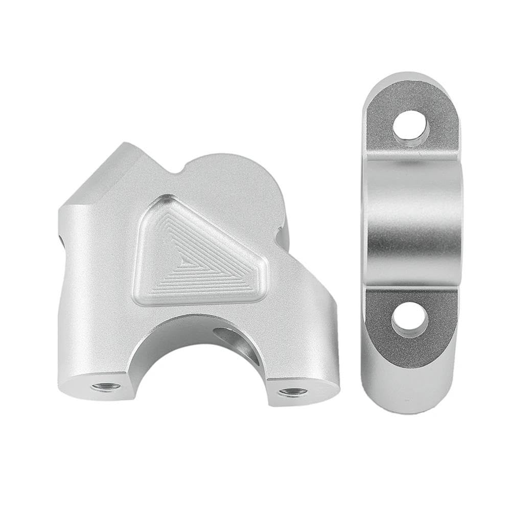 LLYIXUAI Motorrad Lenkererhöhung Für R1200GS LC Für ADV Für R1250GS Für 1250 Für Abenteuer Motorrad Lenker Riser Up Griff Bar Clamp Verlängern Adapter(Silver) von LLYIXUAI