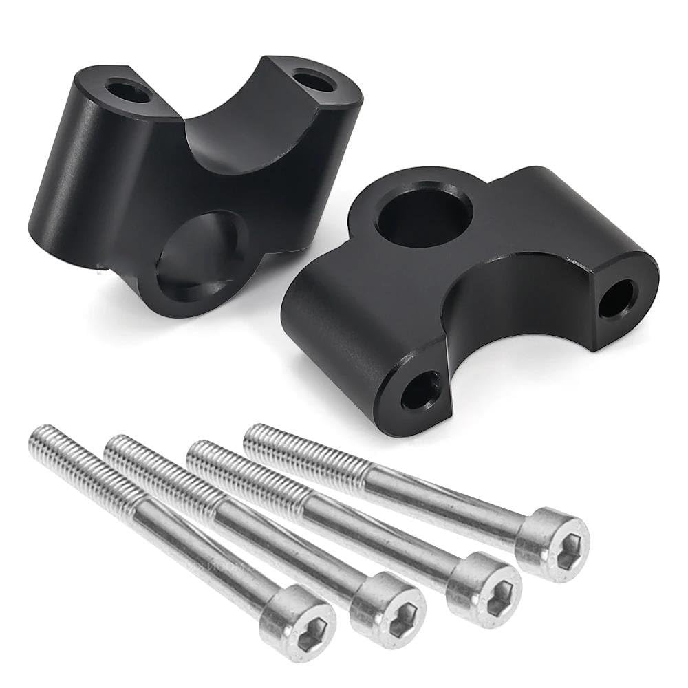 LLYIXUAI Motorrad Lenkererhöhung Für R1250RT 2021 Motorrad Lenker Riser 32MM Lenkrad Erhöhen Griff Bar Clamp Verlängern Adapter(Black) von LLYIXUAI