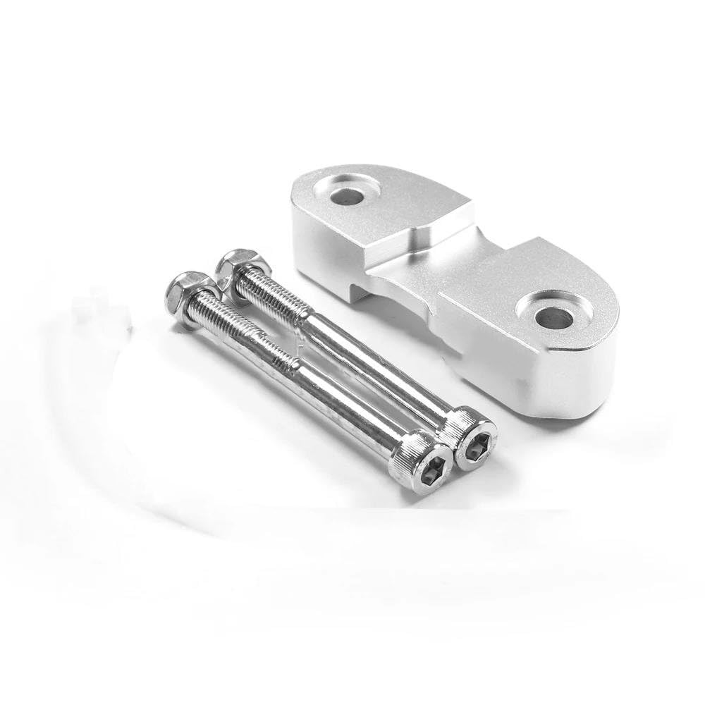 LLYIXUAI Motorrad Lenkererhöhung Für Scrambler 400 800 1100 Motorrad Zubehör Lenker Riser Griff Bar Clamp Verlängern Adapter(Silver) von LLYIXUAI