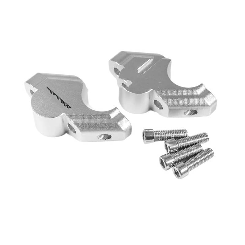 LLYIXUAI Motorrad Lenkererhöhung Für TRACER9 Für Tracer 9 GT 2021 2022 2023 Motorrad Lenker Riser Griff Bar Clamp Verlängern Adapter(Silver) von LLYIXUAI