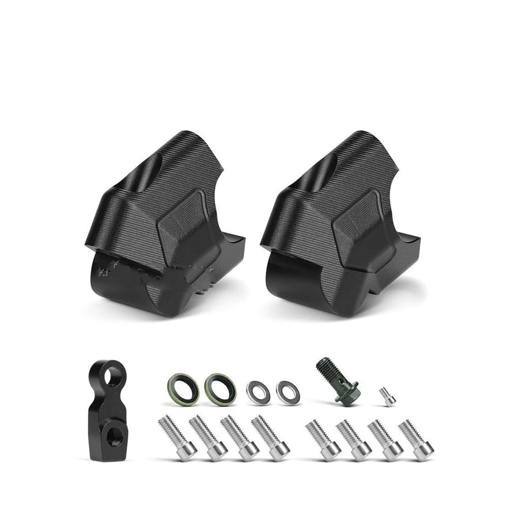 LLYIXUAI Motorrad Lenkererhöhung Lenker Riser Clamp Für 800MT Motorrad Zubehör Griff Bar Raisers Erhöhen Zurück Bewegen Adapter(Black) von LLYIXUAI