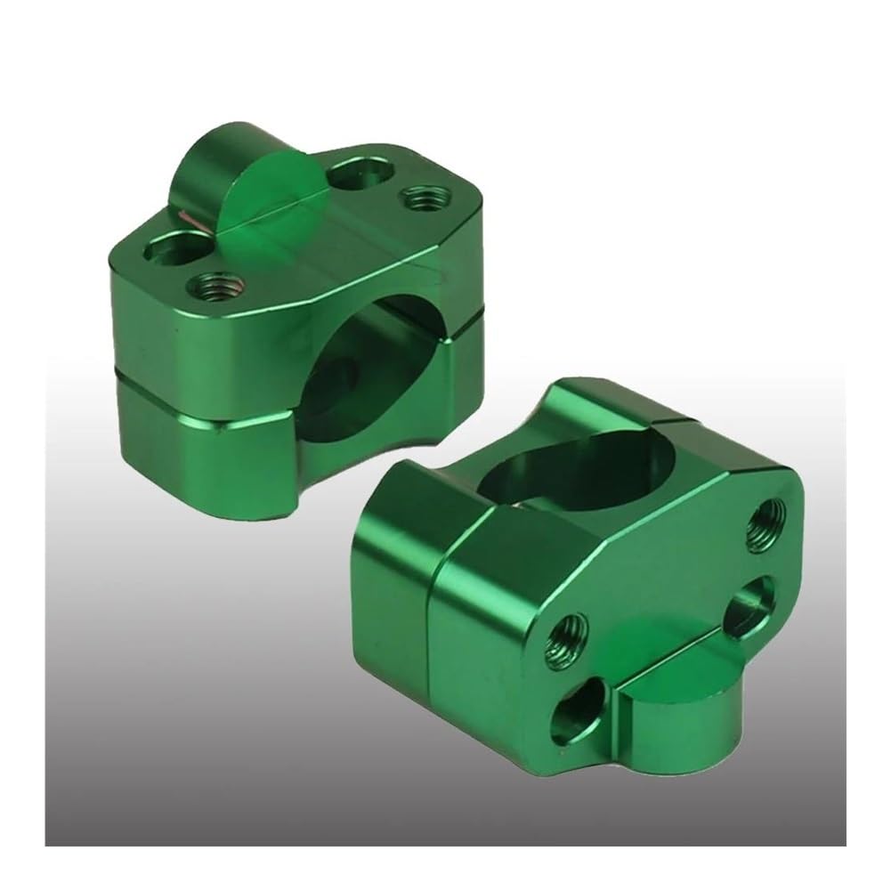 LLYIXUAI Motorrad Lenkererhöhung Motorrad Lenker Fat Bar Riser Mount Clamp Adapter 22MM Bis 28MM Für Pit Dirt Bike Für ATV(Green) von LLYIXUAI