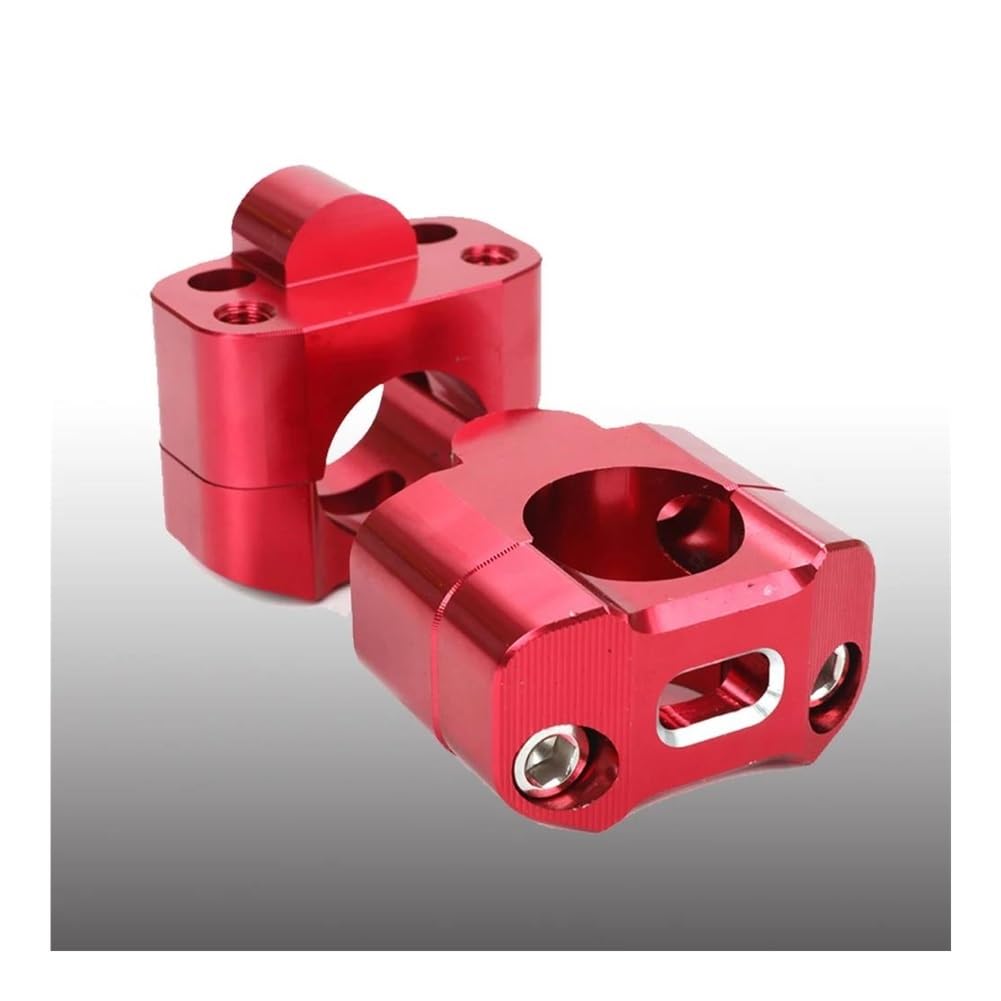 LLYIXUAI Motorrad Lenkererhöhung Motorrad Lenker Fat Bar Riser Mount Clamp Adapter 22MM Bis 28MM Für Pit Dirt Bike Für ATV(Red) von LLYIXUAI