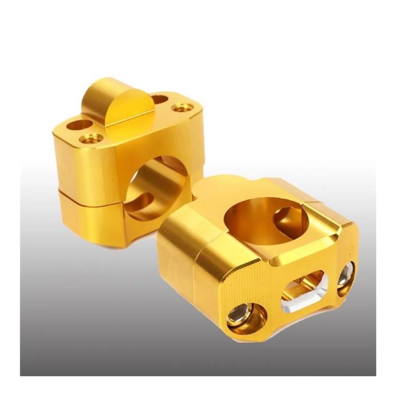 LLYIXUAI Motorrad Lenkererhöhung Motorrad Lenker Fat Bar Riser Mount Clamp Adapter 22MM Bis 28MM Für Pit Dirt Bike Für ATV(Yellow) von LLYIXUAI