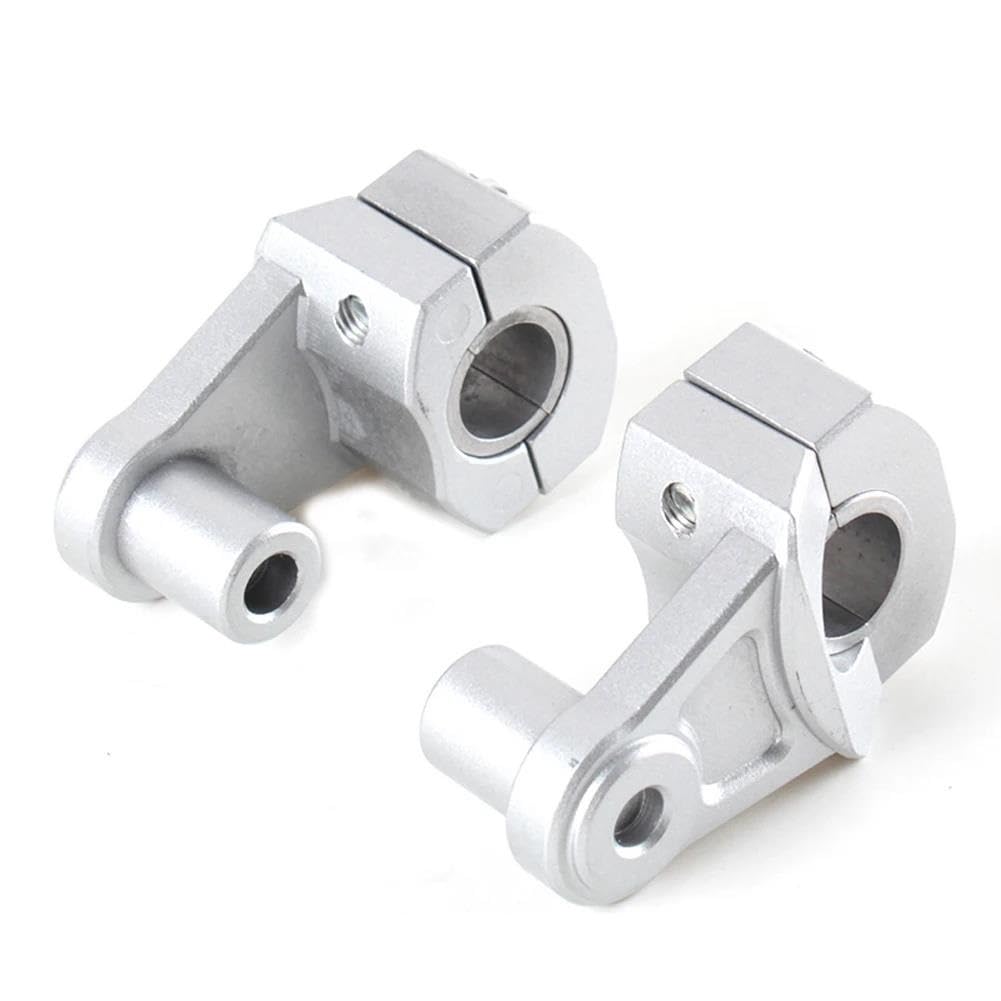 LLYIXUAI Motorrad Lenkererhöhung Motorrad-Lenker-Vorderlenkerklemmen Für 28/22-mm-Lenker Motorrad-Lenker-Lenker-Riser(Silver) von LLYIXUAI