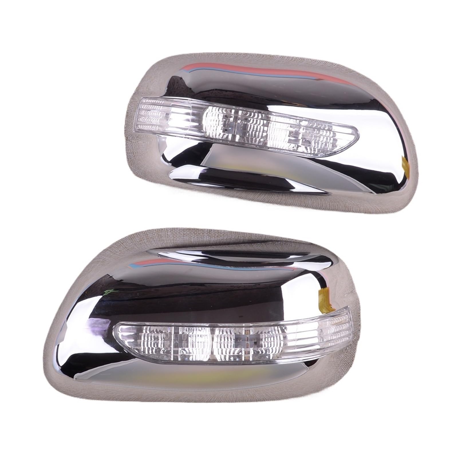 1 Paar Auto links und rechts Chrom Seite LED Licht Spiegel Abdeckung Formteil Trim Kompatibel for Toyota Corolla Limousine 2009 2010 2011 2012 2013 von LLYUVXYJ