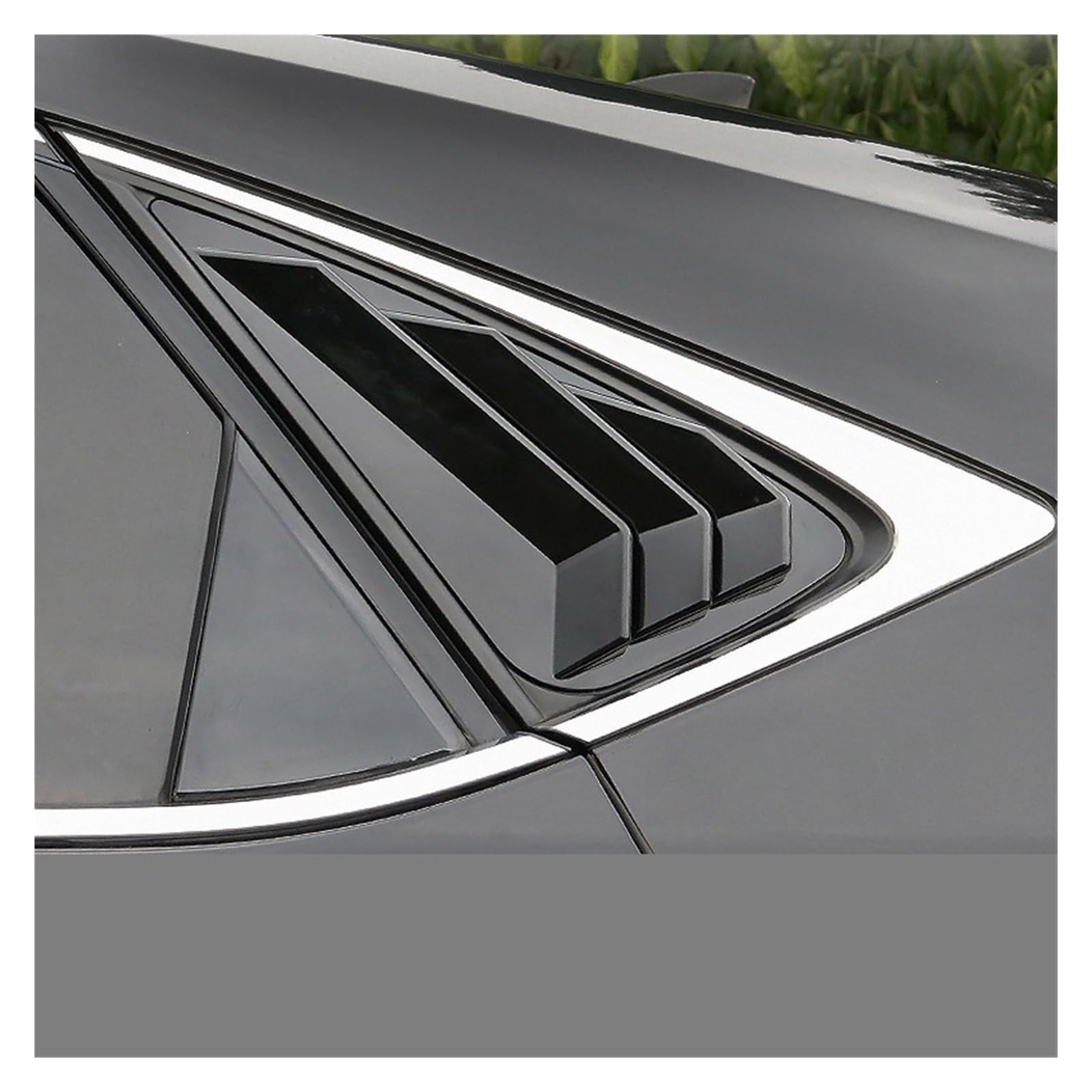 1 Paar Lamellenspoilerverkleidung for die hintere Seitenfensterabdeckung, Viertelfenster, Autozubehör, kompatibel mit Lexus NX200 300H 15-18(Piano Black) von LLYUVXYJ