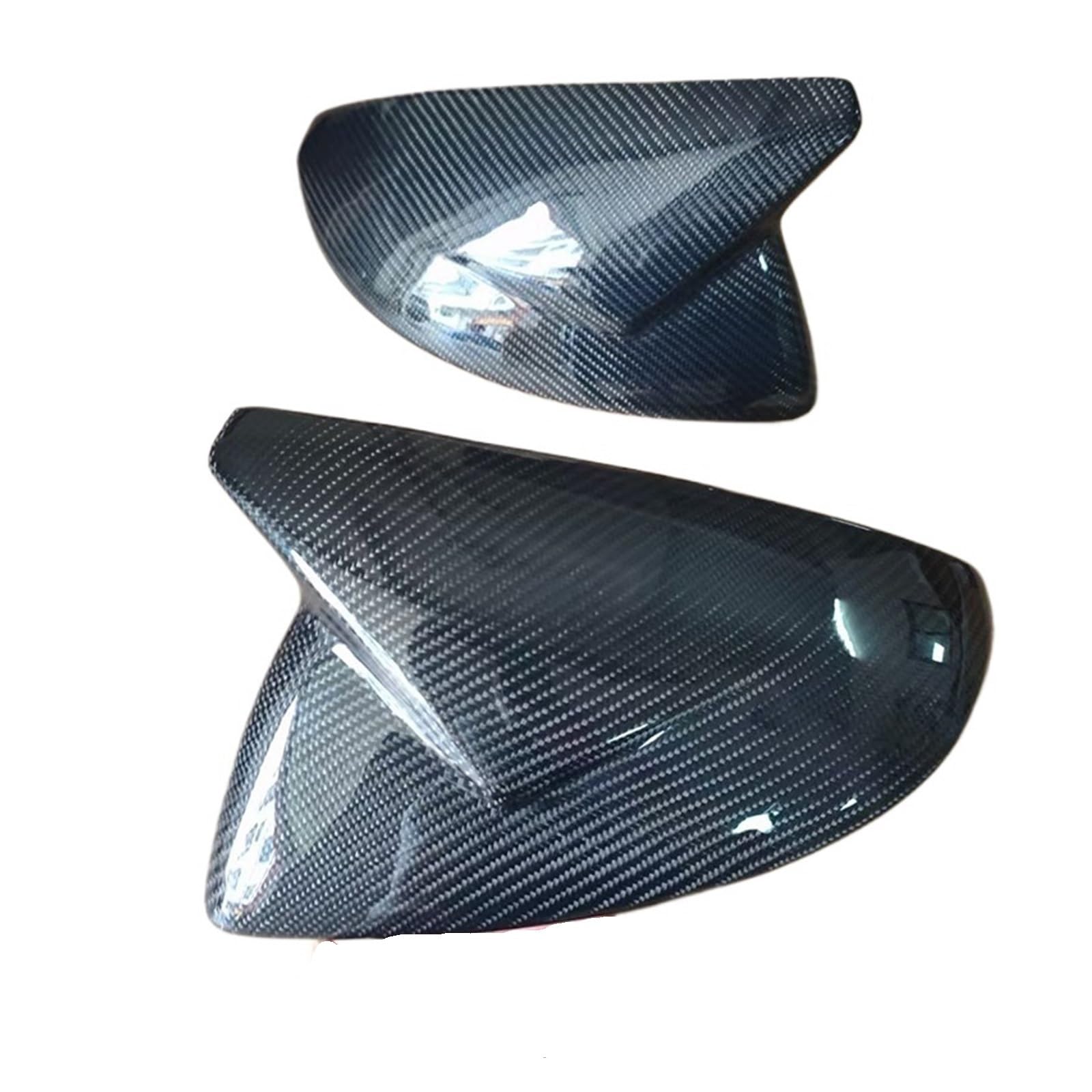 2 stücke Glänzend Carbon Fiber OX Hörner Typ Rückspiegel Shell Kompatibel for Audi A6 C8 A7 ABT 4K8 A8 D5 2018 2019 2020(No lane assist) von LLYUVXYJ