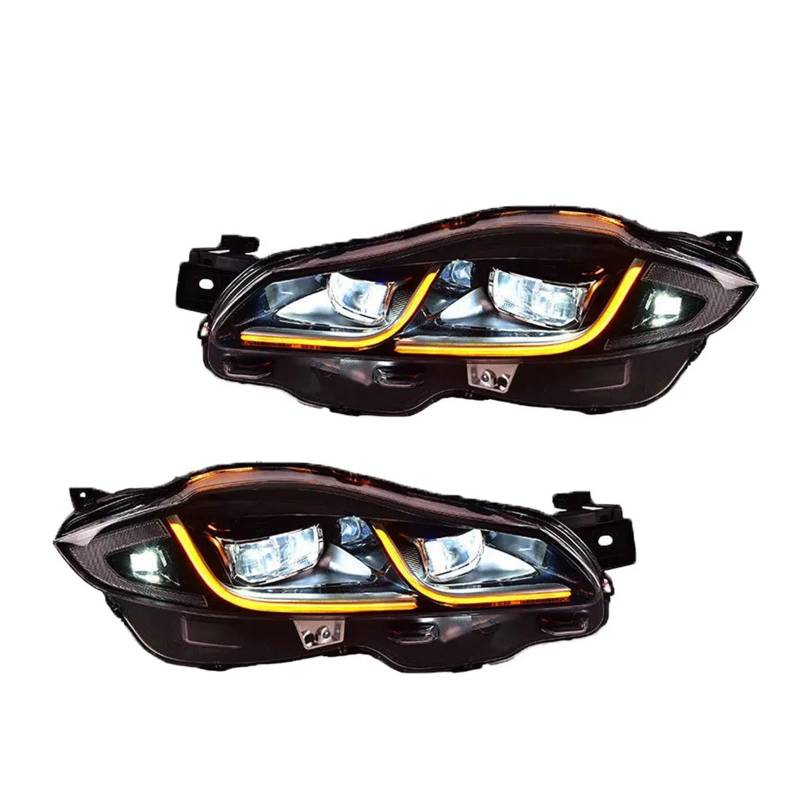 2PC Auto Lichter Kompatibel for Jaguar XJ XJL LED Scheinwerfer 2011-2019 XJ XJL Kopf Lampe Drl dynamische Signal Projektor Objektiv Auto Zubehör(FOR AFS USER) von LLYUVXYJ