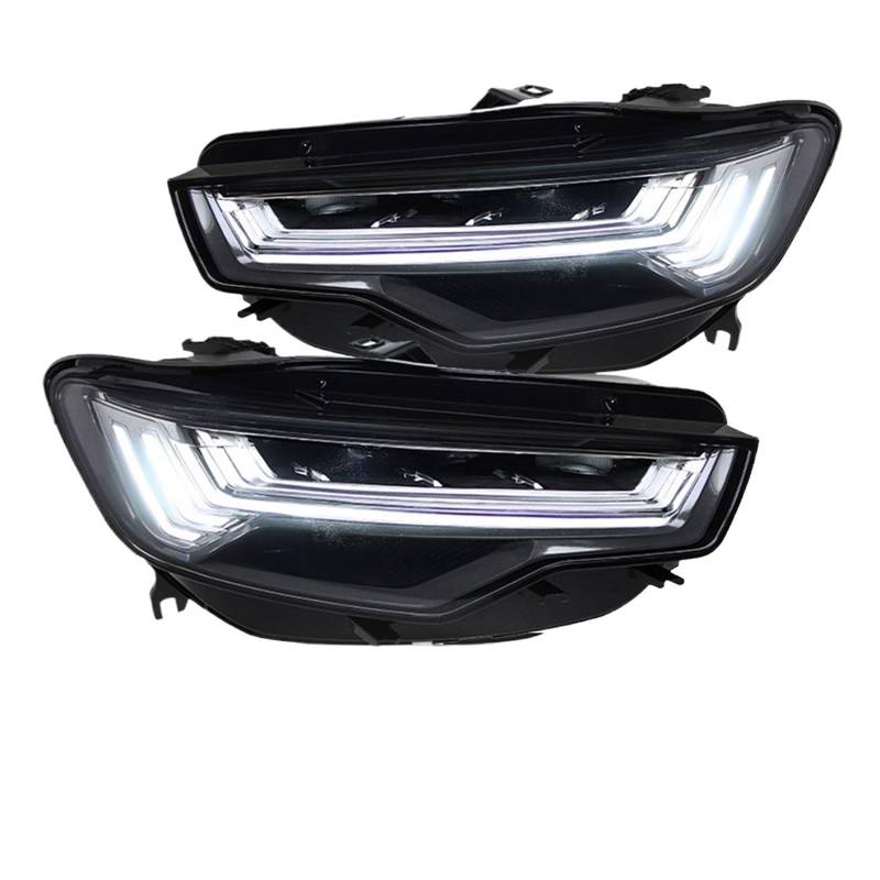 2PCS Alle LED-Scheinwerfer Kompatibel for Audi A6 C7 Scheinwerfer 2012-2018 Upgrade A6L DRL Kopf Lampe LED Blinker Hohe Abblendlicht Zubehör(NO AFS_LED_2012-2015) von LLYUVXYJ