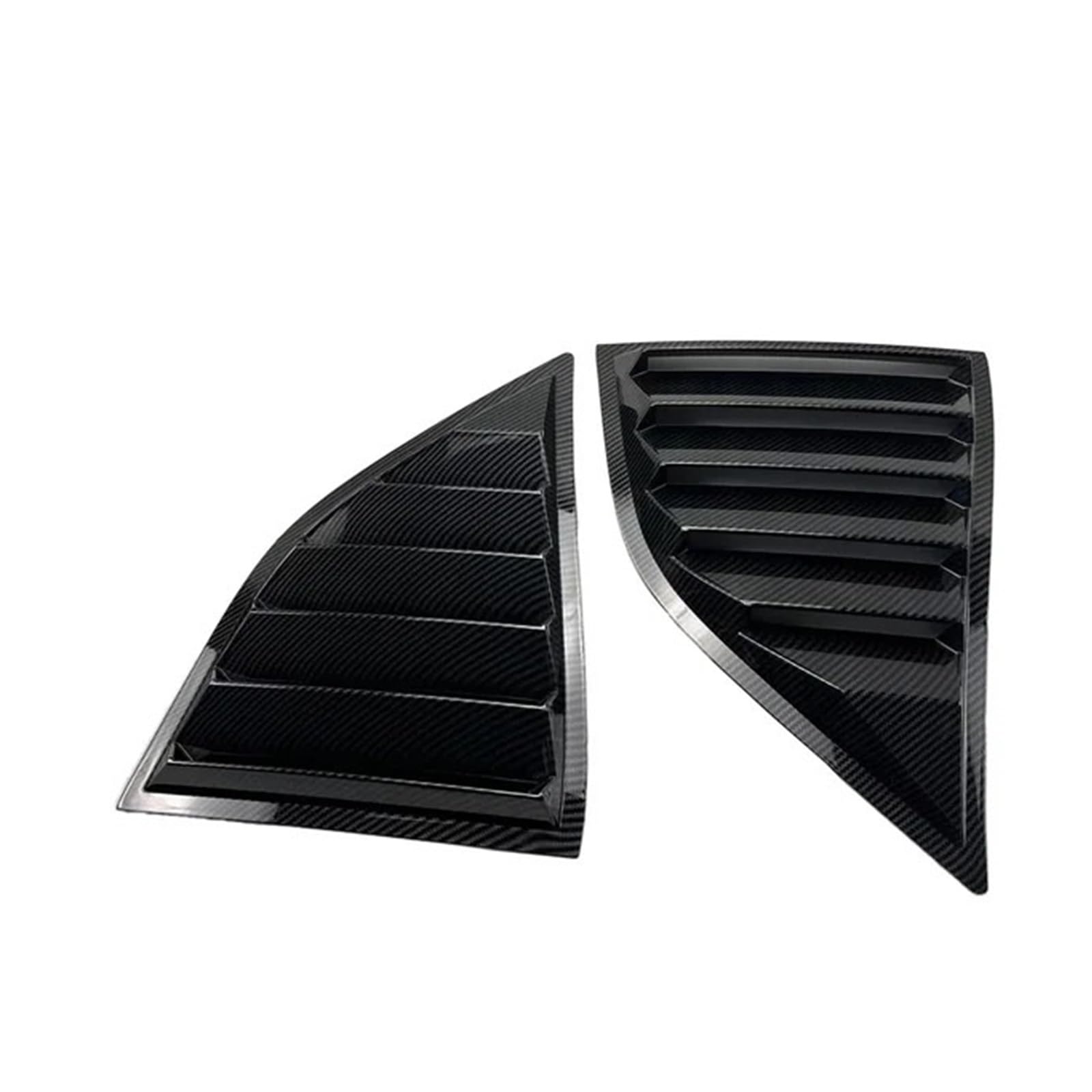 2Pcs Auto Hinten 1/4 Fenster Shutter Abdeckung Trim Kompatibel for Dodge Challenger 2008-2023 Fenster Lamellen Seite vent Trim Auto Zubehör(Carbon Fiber Look) von LLYUVXYJ