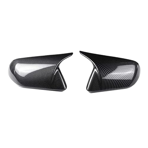 Auto ABS Carbon Faser Farbe Rückspiegel Abdeckung Shell Gehäuse Trim Kompatibel for Ford Mustang 2015-2020 von LLYUVXYJ