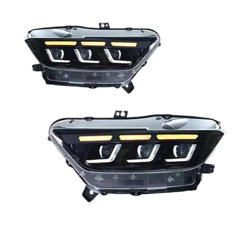 Auto Front Lichter Kompatibel for Ford Mustang LED Scheinwerfer 2015-2022 Scheinwerfer DRL Lichter Montage Automotive Zubehör(For 2015-2017 Year) von LLYUVXYJ