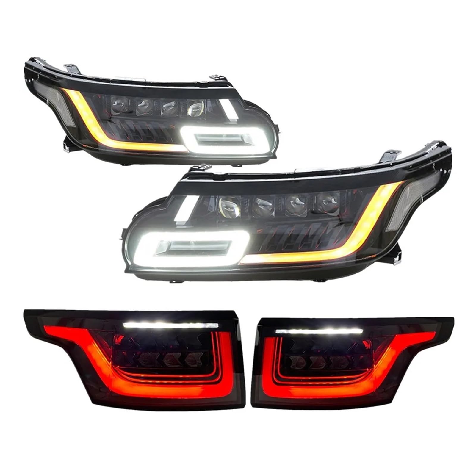 Auto Led Scheinwerfer Rückleuchten Kompatibel for Land Rover Range Rover Sport L494 2014 2015 2016 2017 Zubehör Vorne Hinten lichter Montage von LLYUVXYJ