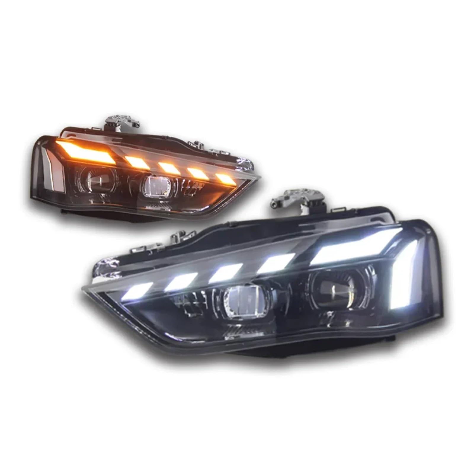 Auto Licht Kompatibel for Audi A4 2013-2016 Scheinwerfer LED Projetor Kopf Lampe Tagfahrlicht Automotive Zubehör(Original is Halogen) von LLYUVXYJ