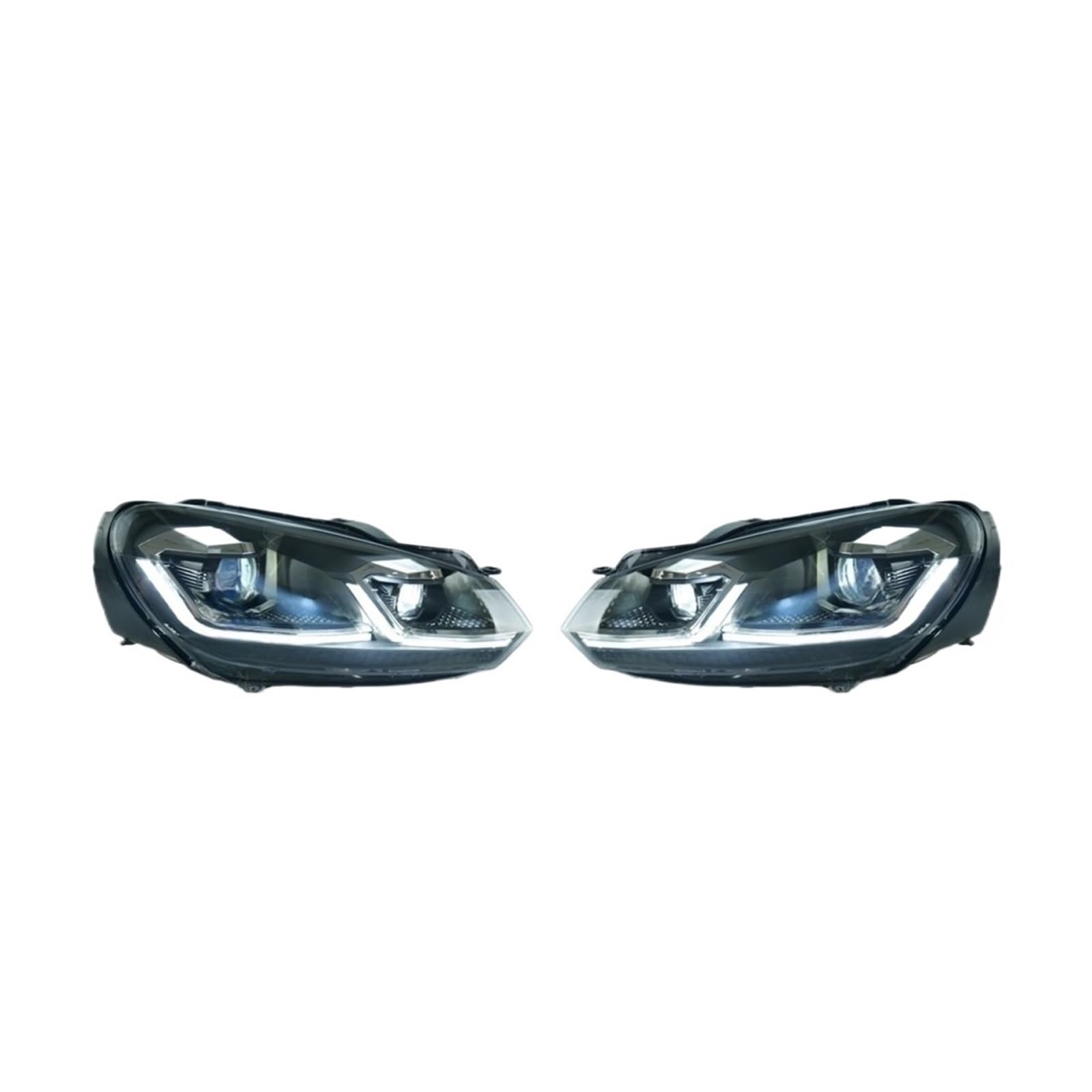 Auto Licht Kompatibel for VW Golf 6 Scheinwerfer Mk6 2009-2012 LED Projektor Objektiv Scheinwerfer DRL Blinker Lampen fernlicht Lampen(Sliver) von LLYUVXYJ