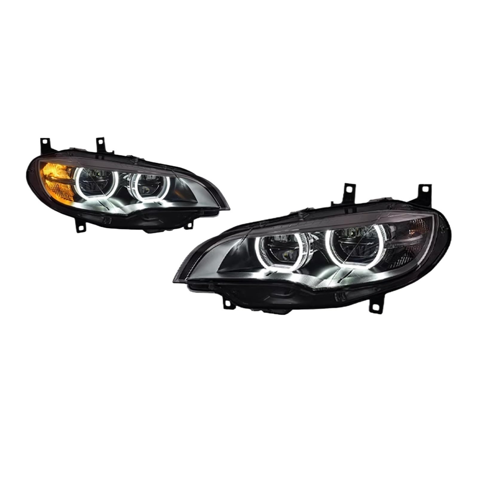 Auto Lichter Kompatibel for BMW X6 E71 Scheinwerfer 2008-2014 Auto Doppel Objektiv LED Front Lampen DRL Blinker auto Teile(FOR ORIGINAL AFS_2 PCS) von LLYUVXYJ