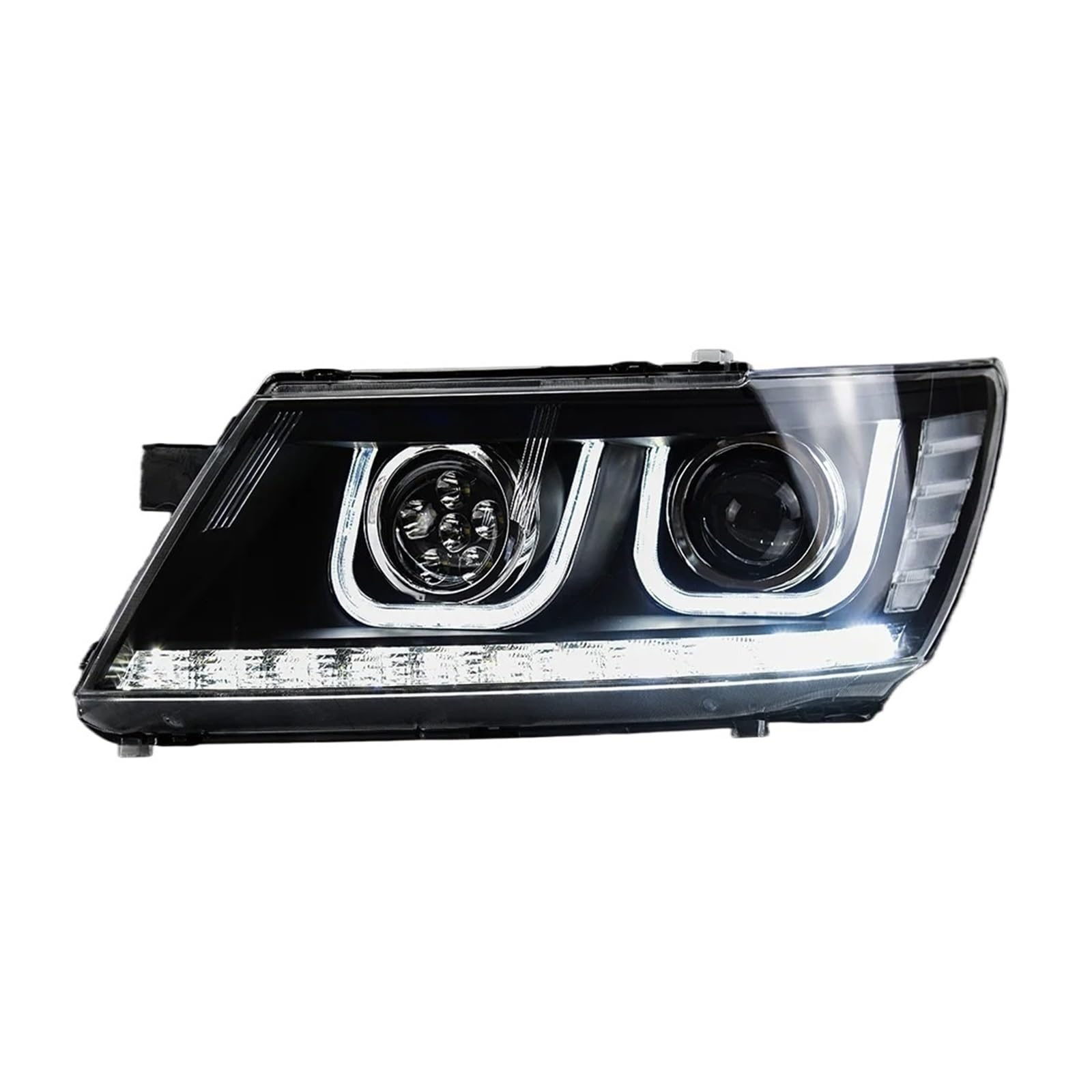 Auto Lichter Kompatibel for Dodge Journey LED Scheinwerfer 2008-2019 JCUV Kopf Lampe Drl Projektor Objektiv Automotive Zubehör von LLYUVXYJ