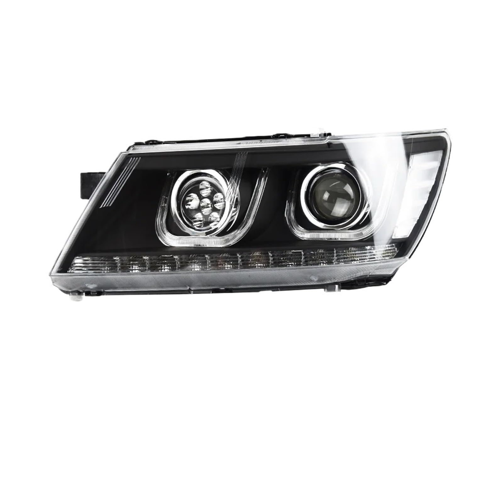 Auto Lichter Kompatibel for Journey 2009-2016 JCUV LED Auto Scheinwerfer Montage Upgrade Bifokale Linse Signal Lampe Zubehör von LLYUVXYJ