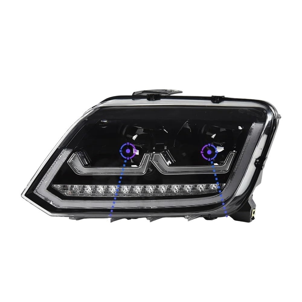 Autolichter kompatibel for VW AMAROK LED-Scheinwerfer 2010–2020 AMAROK-Scheinwerfer Drl Dynamisches Signalprojektorobjektiv Kfz-Zubehör(LHD) von LLYUVXYJ