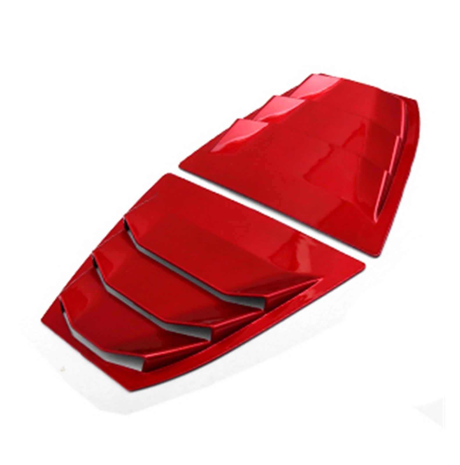 Carbon Fiber Heckscheiben-Viertel-Lamellenabdeckung Heckscheiben-Dreiecks-Rollladenaufkleber Kompatibel for Mazda 3 Axela 2014 2017 2018 Autozubehör(Red) von LLYUVXYJ